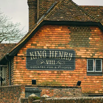 A quaint, brick-built country pub named 