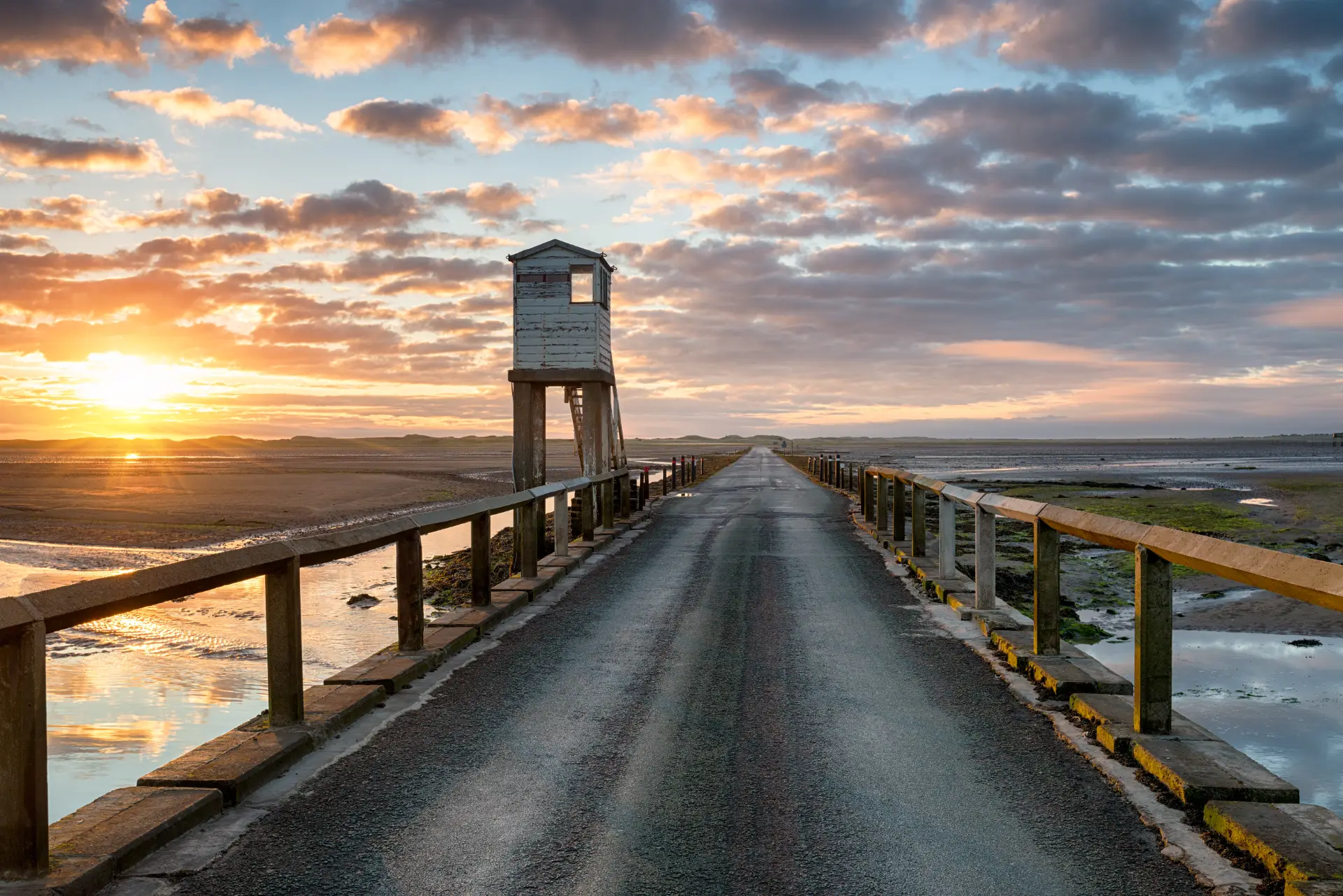 Sunrise over holy island